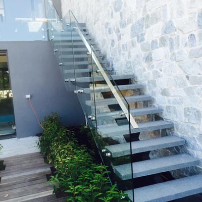 Exterior steel stair
